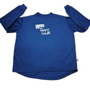 One More Mile Longsleeve Athletic Shirt Men's Large Blue Wick-lite Polyester Jog